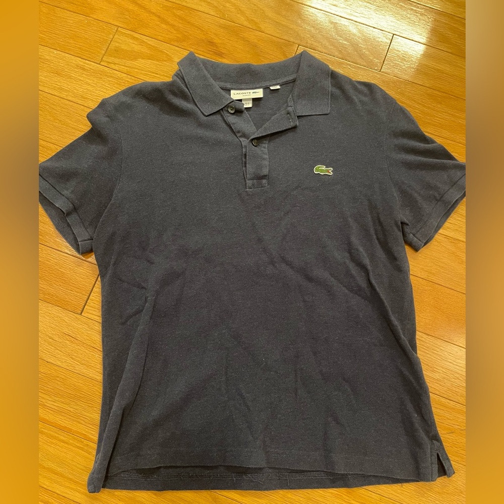 Lacoste MEN'S ORIGINAL PIQUÉ COTTON POLO LARGE NAVY